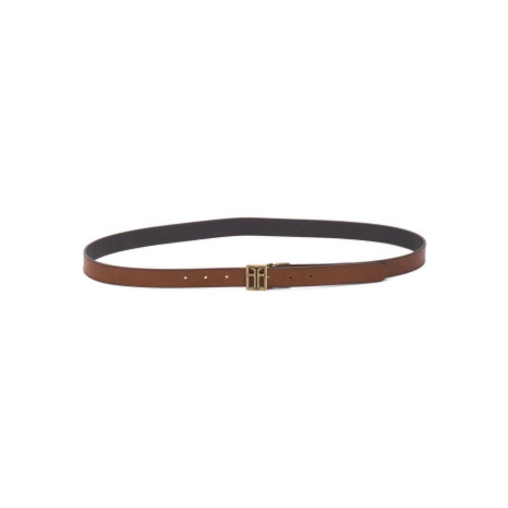 NWT Frye 25mm Reversible Tan and Black Leather Belt w/ Brass Hardware Sz L